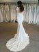 Sexy Mermaid Lace Short Sleeve Backless Wedding Dresses, FC1842