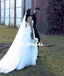 Charming A-Line Tulle Wedding Dress, Elegant Sleeveless Applique Bridal Dress, D1337