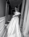 Elegant A-line Satin Floor-Length Straight Neckline Wedding Dresses, FC4022