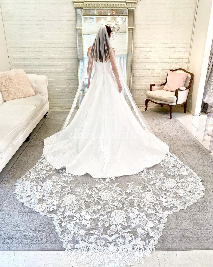 Honest A-line Satin Sweetheart Backless Lace Applique Wedding Dress, FC5097