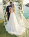 Stunning A-line Lace Sexy Deep V-neck Sparkle Sequin Wedding Dresses, FC5447